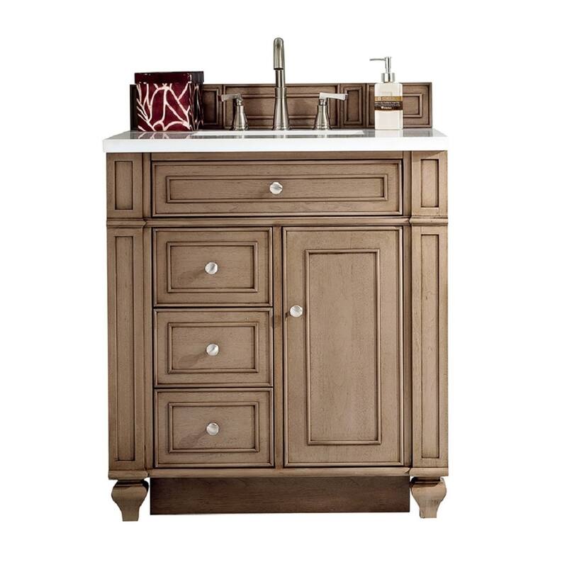 James Martin Vanities 157-V30-3WZ Bristol 30" Free Standing Single - Whitewashed Walnut