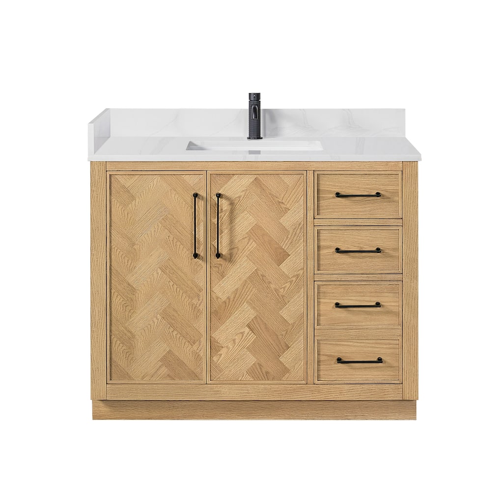 Miseno MV-JAKA42-WQT Jakarta 42" Free Standing Single Basin Vanity Set