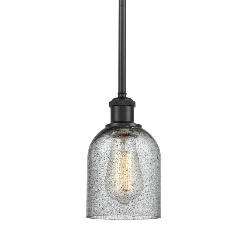 Innovations Lighting 516-1S-10-5 Caledonia Pendant Caledonia 5" Wide - Charcoal / Matte Black