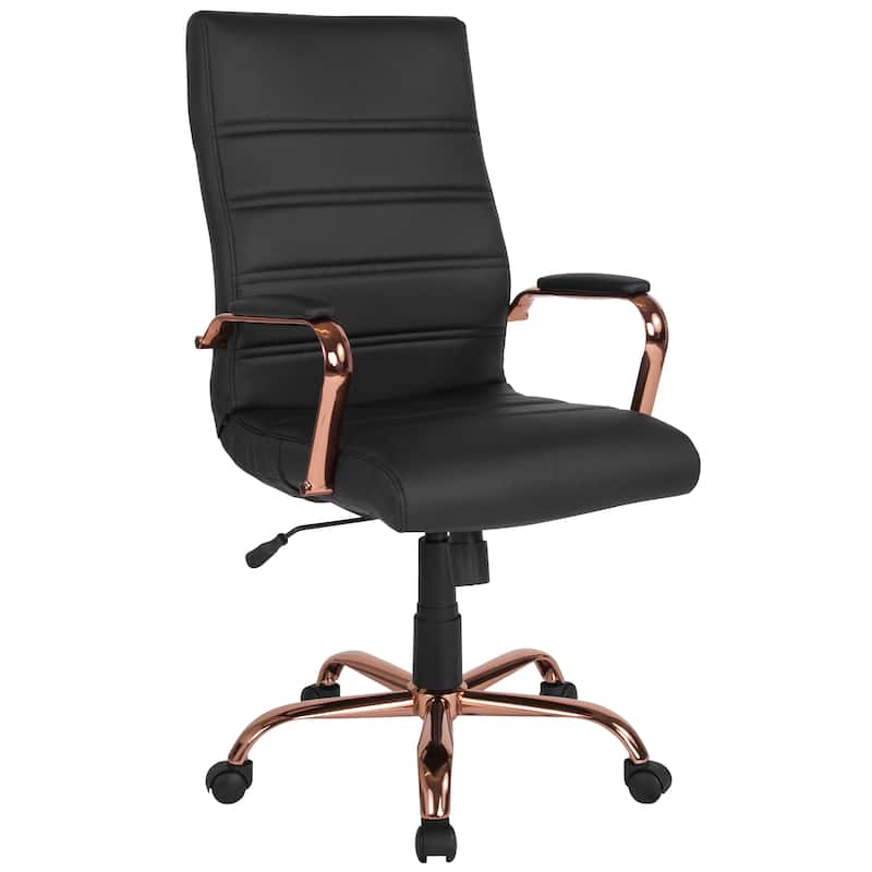 High Back LeatherSoft Executive Swivel Office Chair with Chrome Base