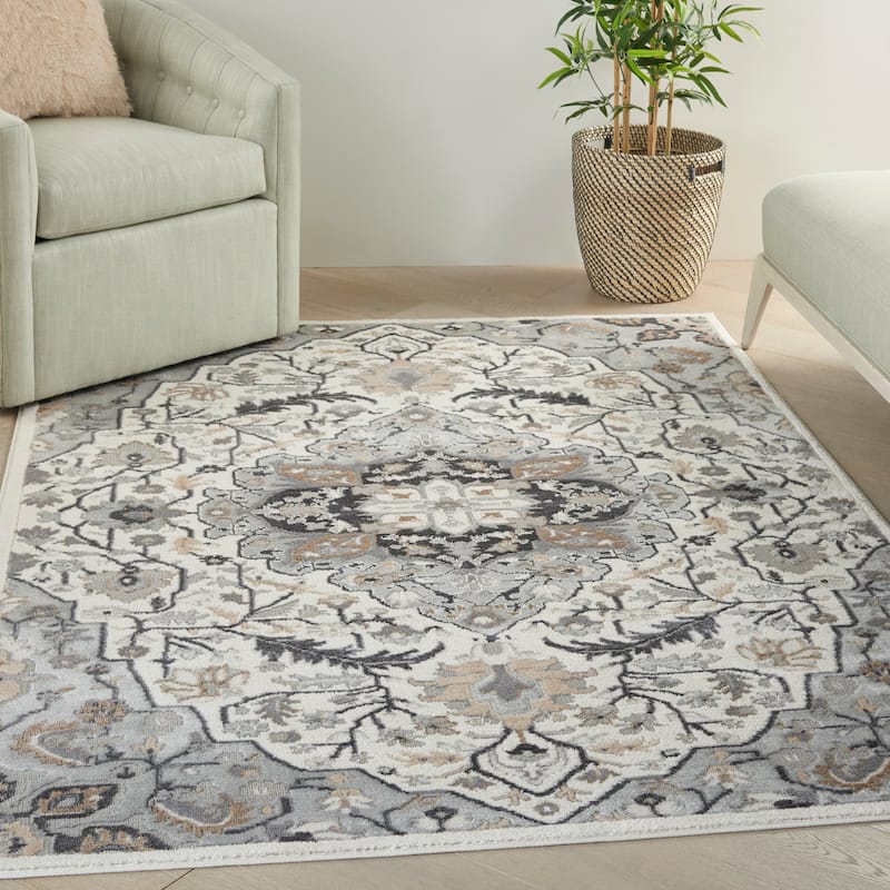 Nourison Elation Persian Floral Medallion Area Rug