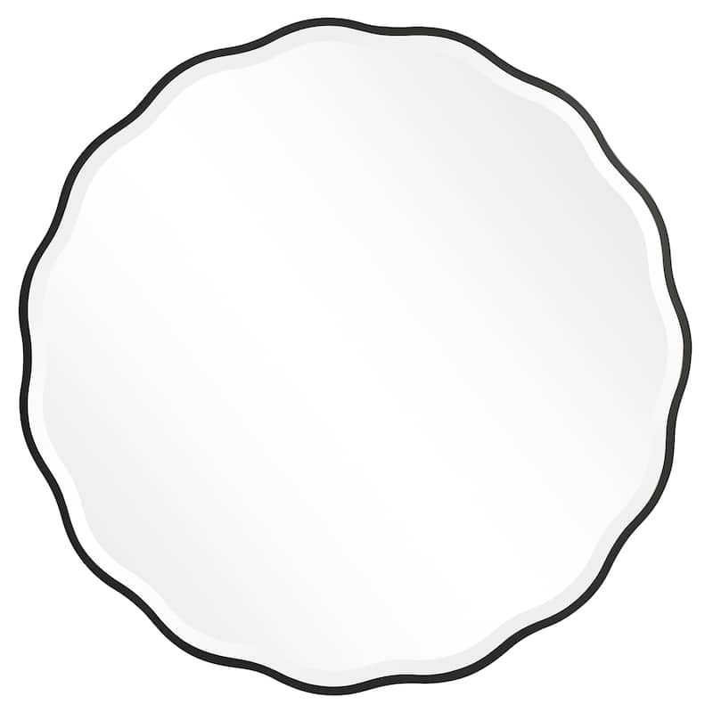 Uttermost Aneta Black Round Mirror