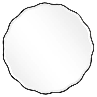 Uttermost Aneta Black Round Mirror