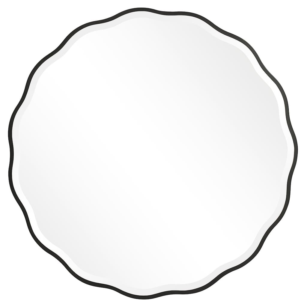Uttermost Aneta Black Round Mirror