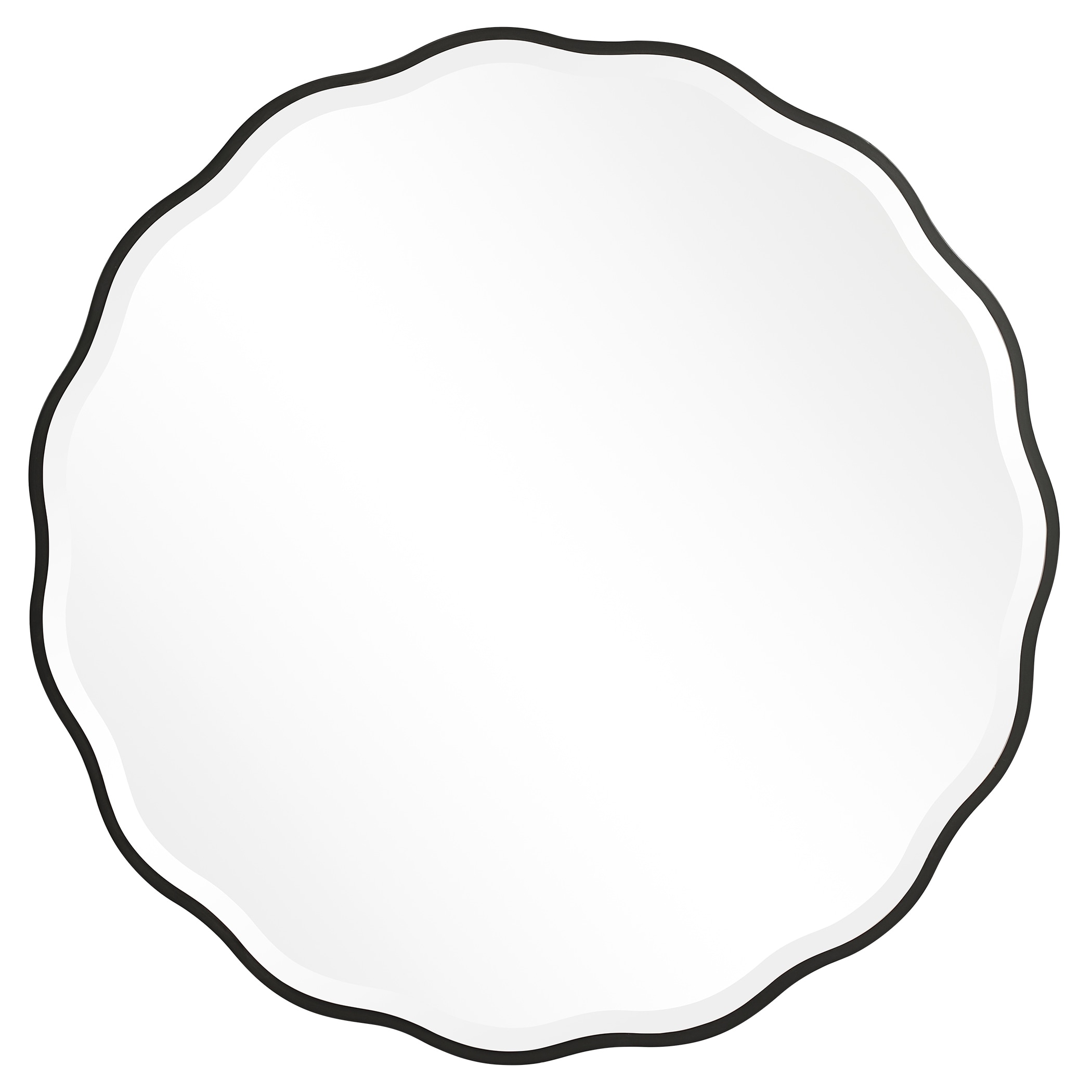 Uttermost Aneta Black Round Mirror