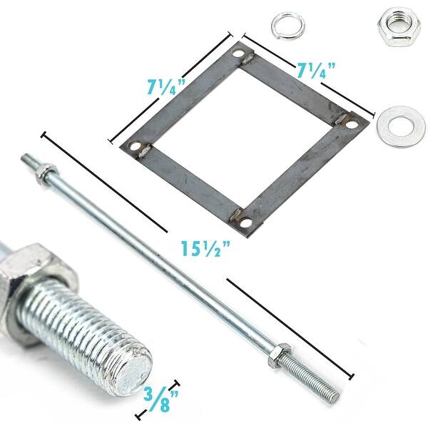 Heavy-Duty 15-inch Rebar Pole Base Frame Set for Shade Sail - Easy ...