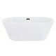 preview thumbnail 2 of 33, Altair Kaprun Flatbottom Freestanding Acrylic Soaking Bathtub in Glossy White with Drain and Overflow
