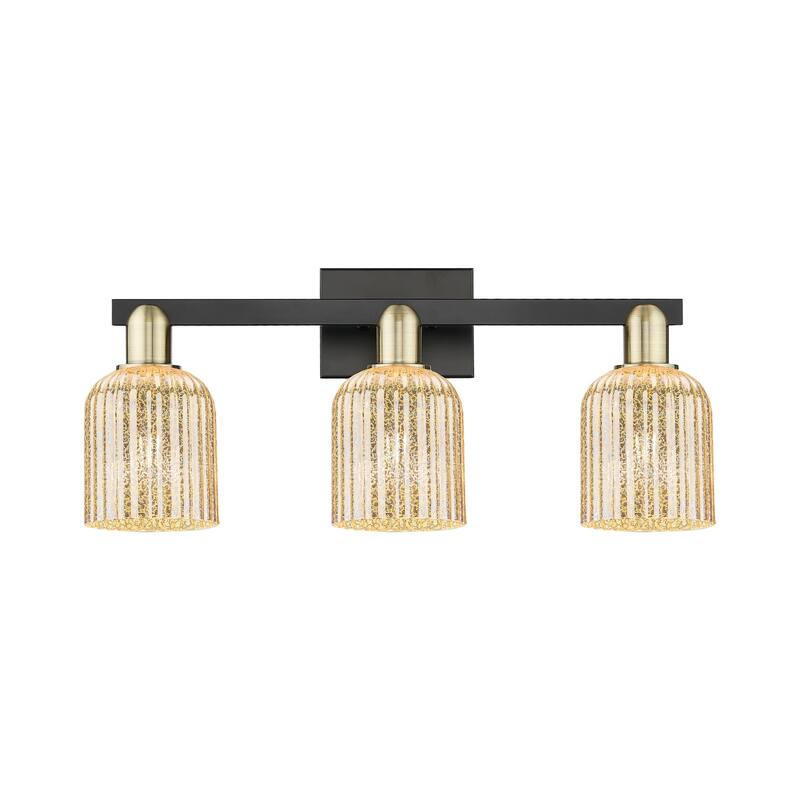 Innovations Lighting 716-3W-11-24 Bridal Veil Vanity Bridal Veil 3 - Black Antique Brass / Mercury