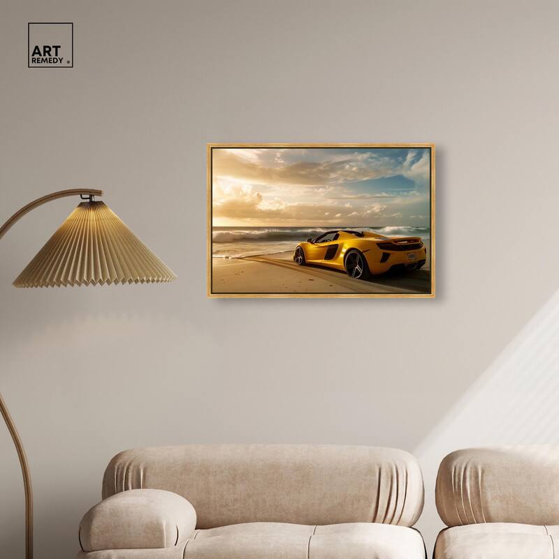 Beach Sports Car Canvas by Art Remedy