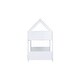preview thumbnail 14 of 40, Twin Over Twin House Floor Bunk Bed with Roof, Guardrails & Ladder