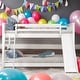 preview thumbnail 1 of 10, Full over Full Bunk Bed with Convertible Slide and Reversible Ladder, Low Bunk Design Grey