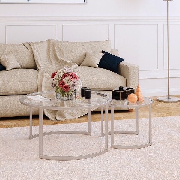 Mitera Round Nesting Coffee Table On Sale Overstock 23566415