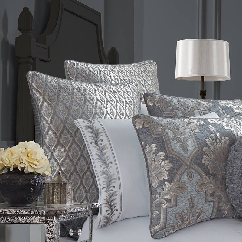 J. Queen New York Woodhaven Euro Sham - Powder Blue - Euro Square