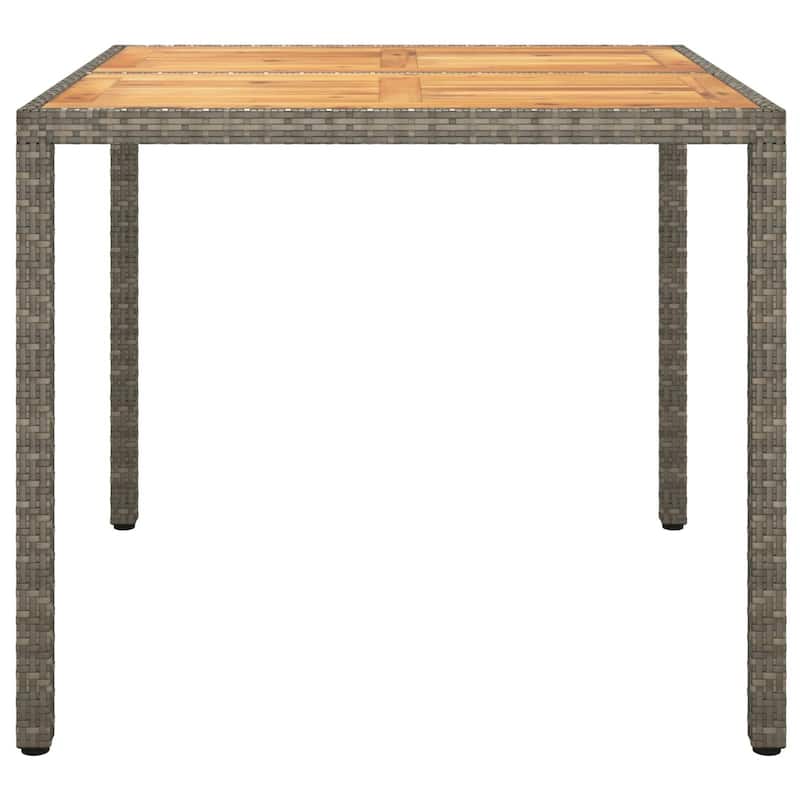 vidaXL Solid Wood Acacia Patio Table Desk Furniture Black/Gray Multi Sizes