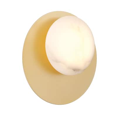 Minka Lavery 3591-L Zill 10" Tall LED Wall Sconce with Alabaster Stone