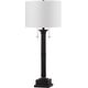 preview thumbnail 4 of 7, SAFAVIEH Lighting 35-inch Estilo Column Dark Grey Table Lamp (Set of 2)