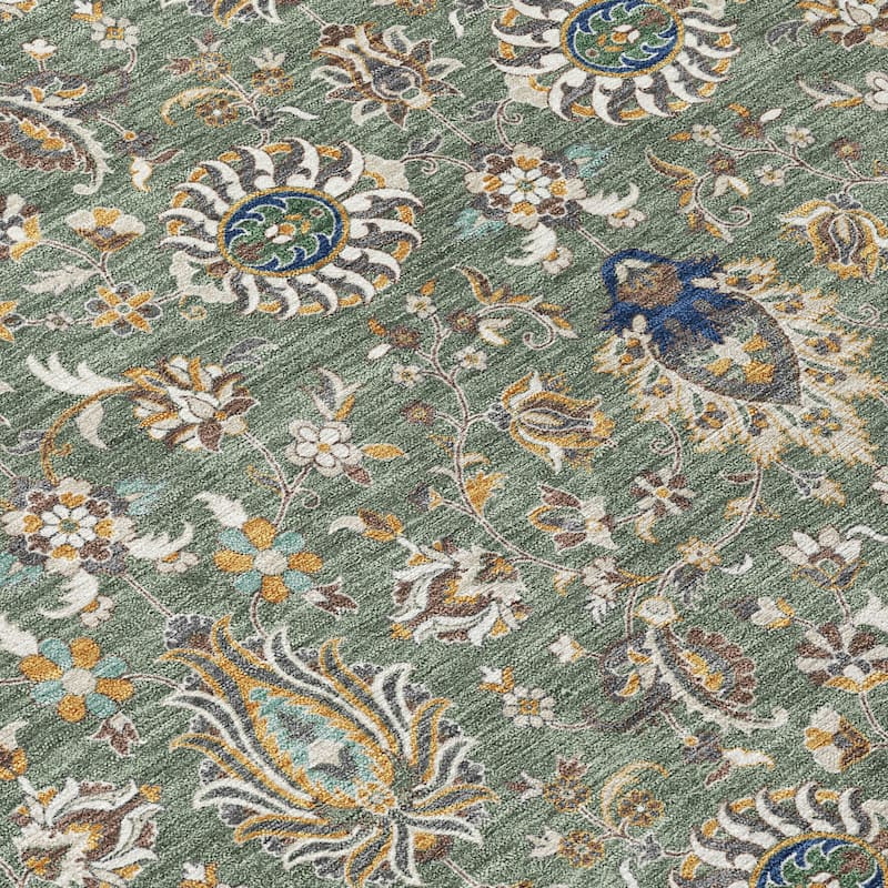 Machine Washable Indoor/Outdoor Traditional Persian Chantille Rug