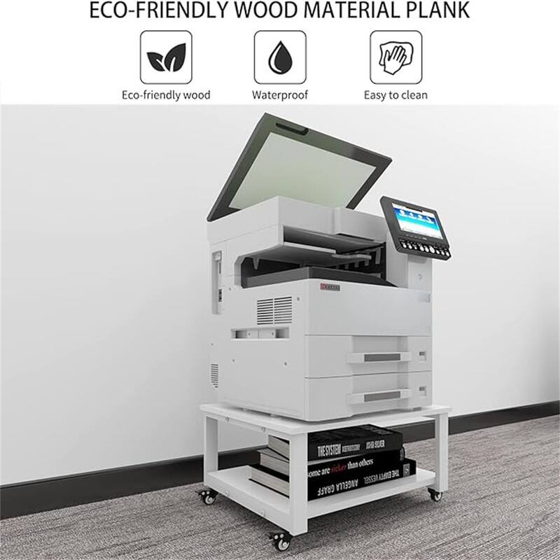 2 Tier Laser Printer Stand,23.6''x23.6''x12.6'' Large Printer Table - 23.6''x23.6''x12.6'' 
