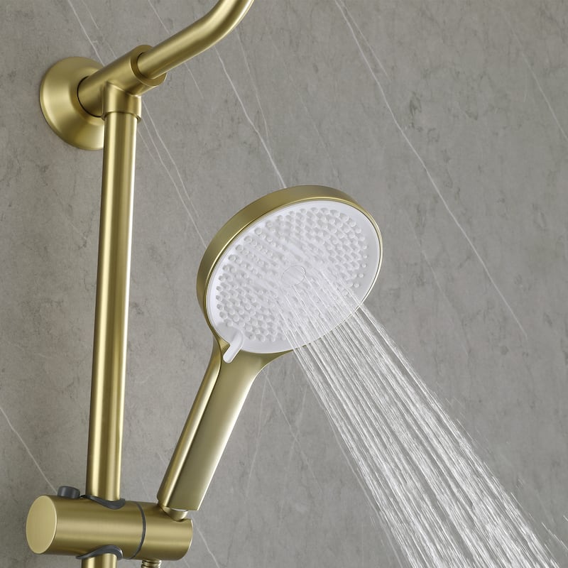 Wall-mounted complete shower system with soap dish (not including the rough-in valve)