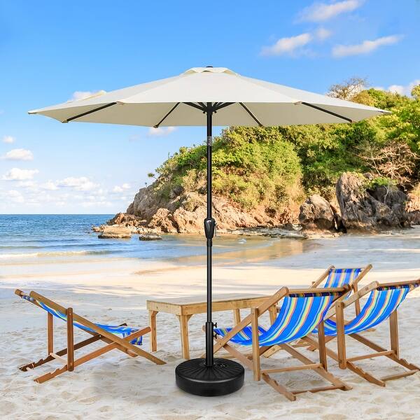 freestanding patio umbrella with base Amazon.com: Funsite 26.5lbs Stand Base, 18" Round Heavy Duty Umbrella Base, Weather-Resistant Free Standing Outdoor Umbrella Stand Base, Ideal for Market/Yard/Garden/Deck Porch : Everything Else Umbrella Base is made of heavy Cabana 9 ft. Patio Table