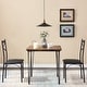 preview thumbnail 14 of 69, VECELO Modern 3/5-piece Dining Set Tempered Glass Top and Wood Top, Steel Dining Table and Chair Set of 2/4