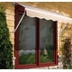 preview thumbnail 7 of 7, Outsunny 6' Drop Arm Manual Retractable Patio Sun Window Awning with UV & Sun Protection & Included Hardware, Cream
