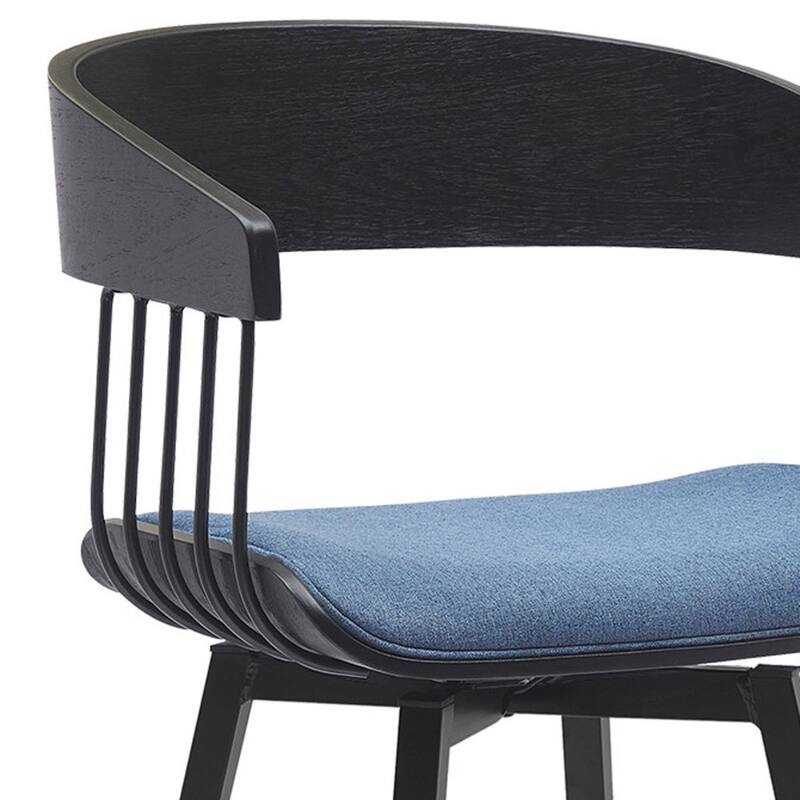 Modern Swivel Bucket Seat Bar Stool with Footrest and Armsrest Metal Frame for Kitchen Island