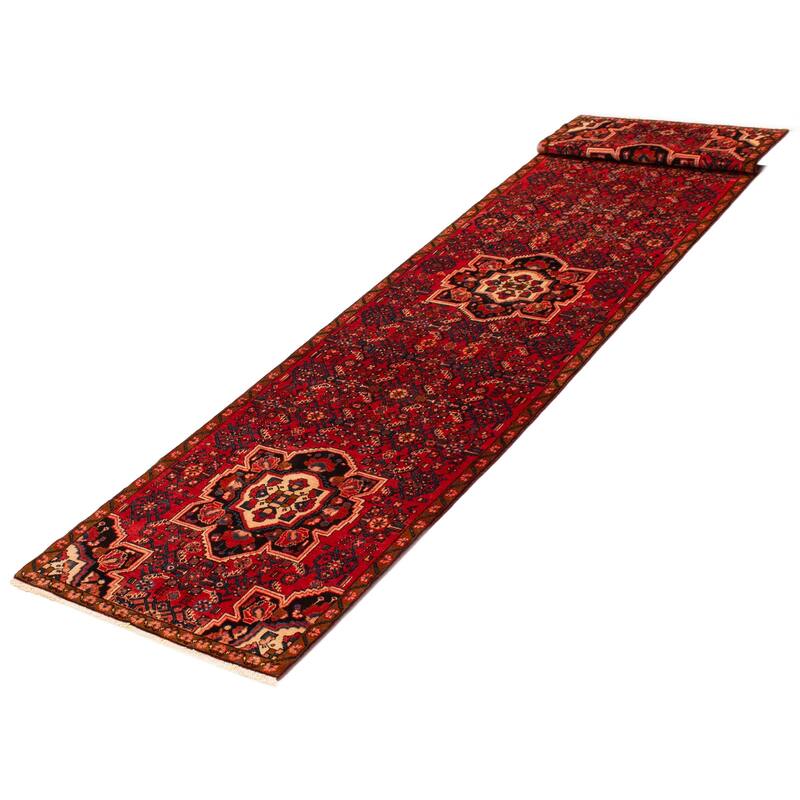 ECARPETGALLERY Hand-knotted Andelz Red Wool Rug - 3'0 x 12'10
