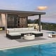 preview thumbnail 32 of 37, PURPLE LEAF GLFSF Outdoor sofas Black sofa with white seat for Yard Porch Deck Patio Conversation Sets