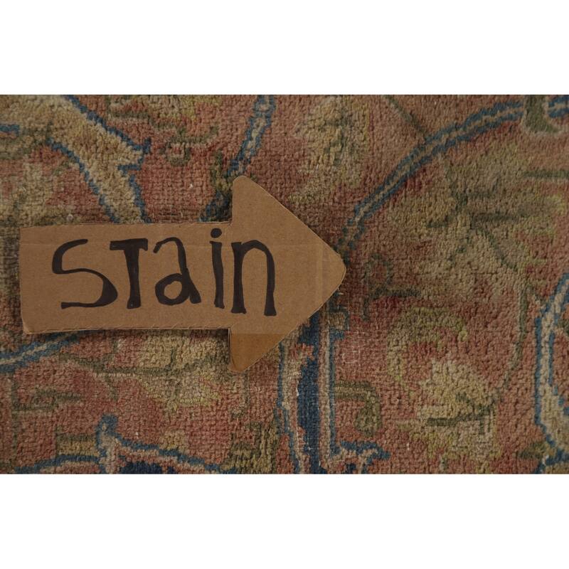 Hand Knotted Oriental 100% Wool Carpet Traditional Floral Pink Kashmar Area Rug - 12' 6'' X 9' 9''