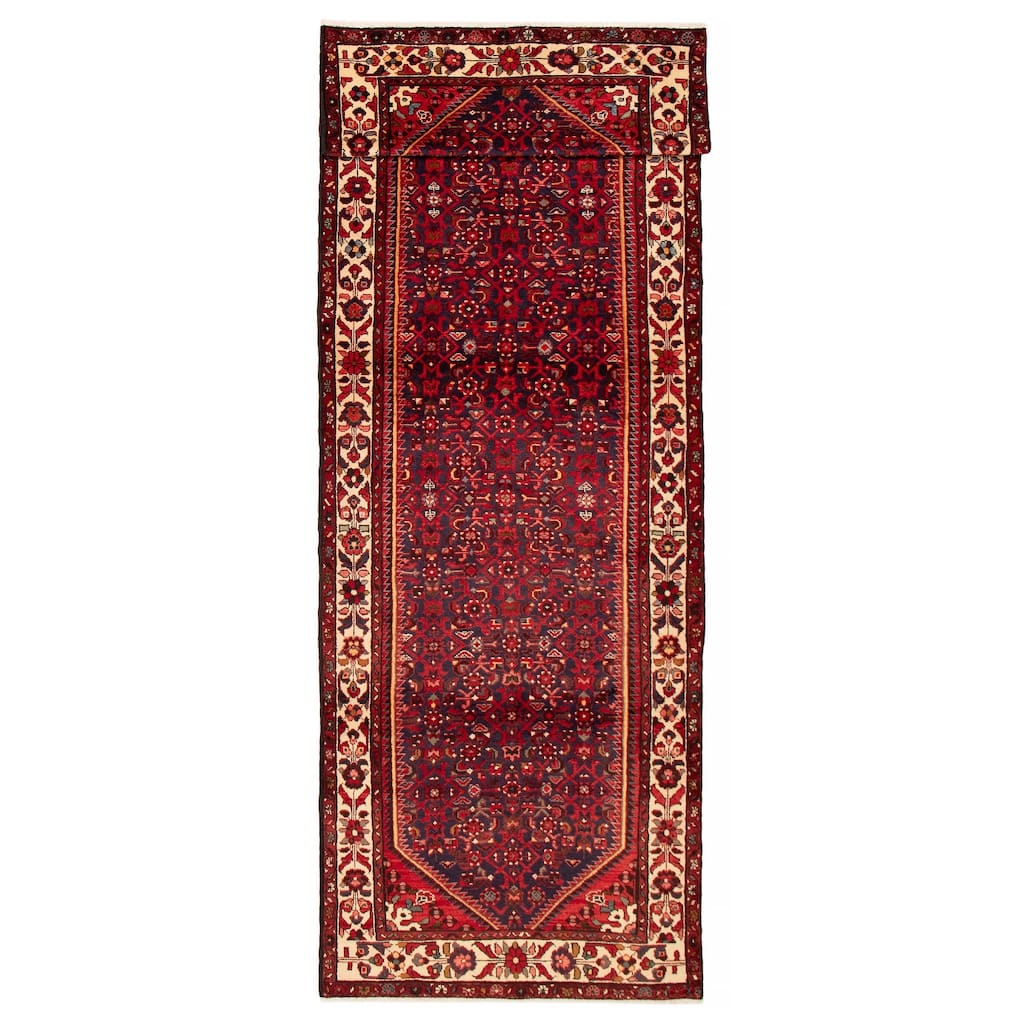 ECARPETGALLERY Hand-knotted Andelz Navy Wool Rug - 4'4 x 14'1