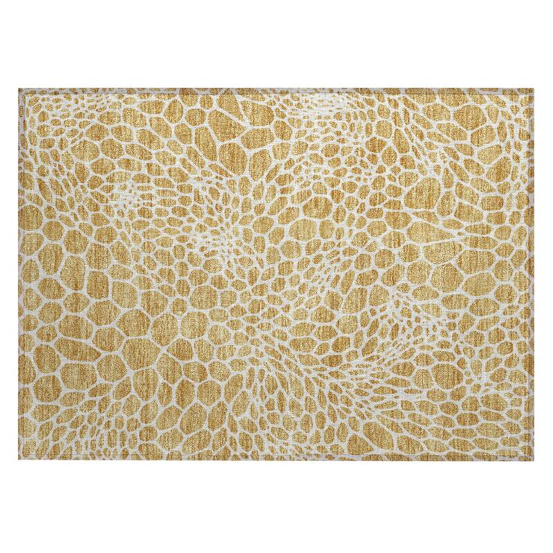 Machine Washable Indoor/ Outdoor Chantille Animal Print Rug