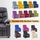 preview thumbnail 7 of 7, MCombo Big Kids Recliner Chair with Cup Holders , Velvet Fabric