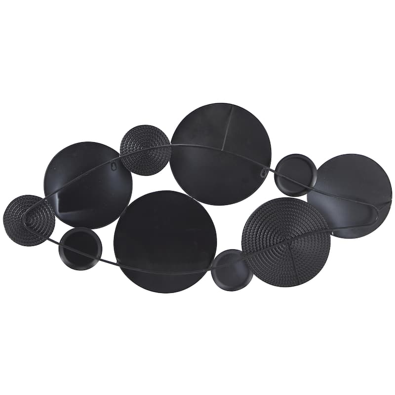 Metal Plate Home Wall Decor with Intricate Patterns - Black or Blue - CosmoLiving by Cosmopolitan