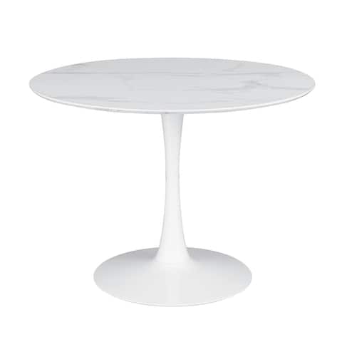 Coaster Furniture Arkell White 40-inch Round Pedestal Dining Table