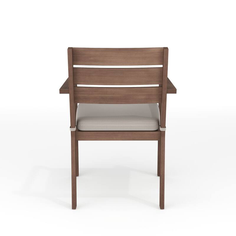 Martha Stewart All-Weather Patio Set with 36" Round Trestle Base Table and 4 Stack Armchairs - 22.25"W x 23.75"D x 34"H