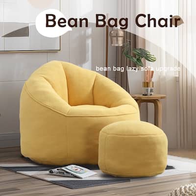 Bean Bag Sofa Chair with Footres with Padded Foam