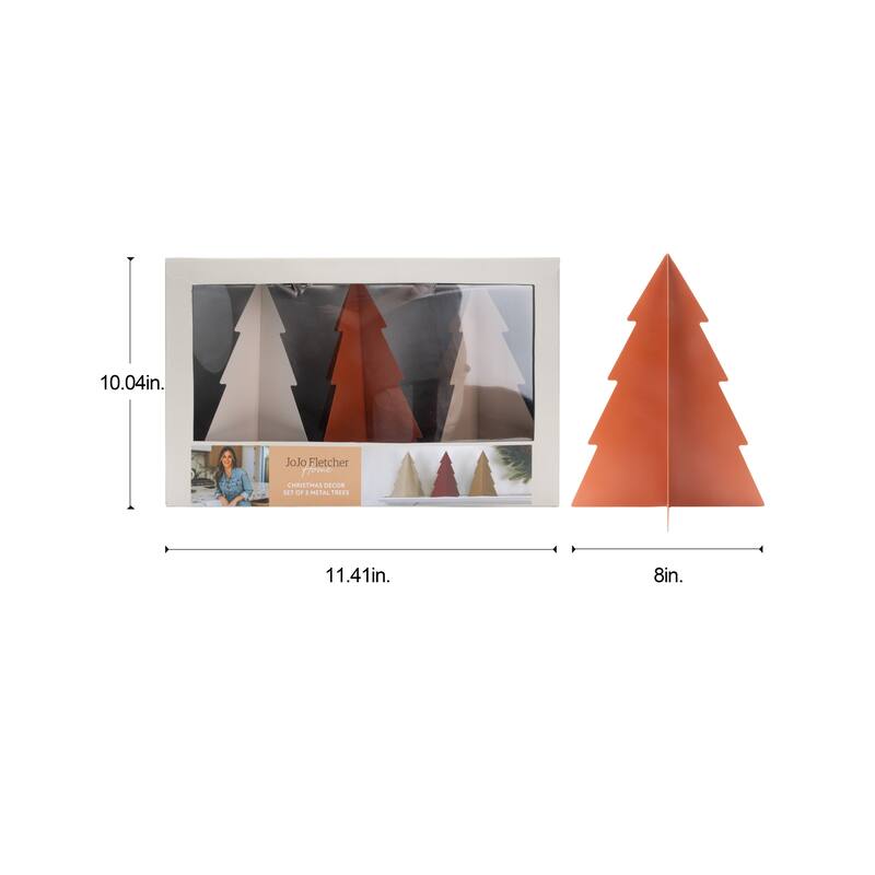 JoJo Fletcher by DesignStyles Set of 3 Metal Christmas Tree Décor