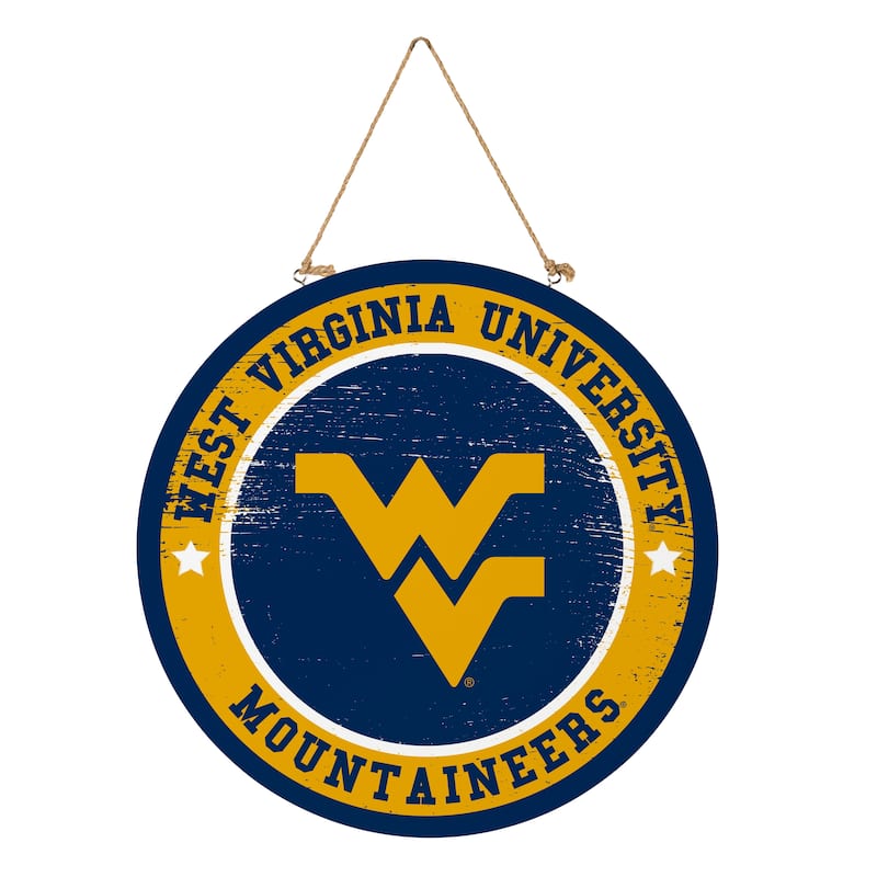 West Virginia University Wooden Door Decor Wall Sign - Multi-Color