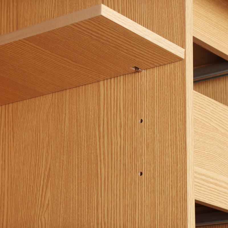 59.3" Bathroom Vanity with 4 Doors & 3 Drawers, Handle-Free Design, Soft-Close Hinges, Hidden Drawer Slides, SMC Resin Top