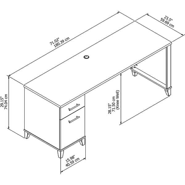 Bush Furniture Somerset 72inch Office Desk with Drawers On Sale