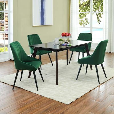 Contemporary Upholstered Velvet Dining Side Chairs - 23.5L×20.5W×35.5H