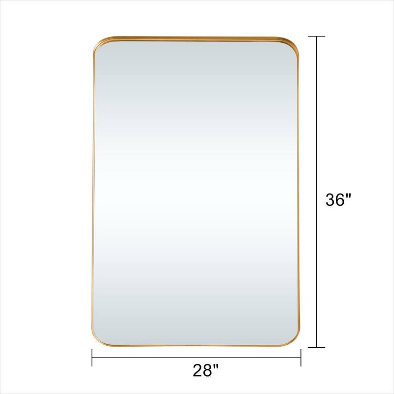 Modern Deep Rectangle Round Corner Wall Mirrors for Bathroom Mirror