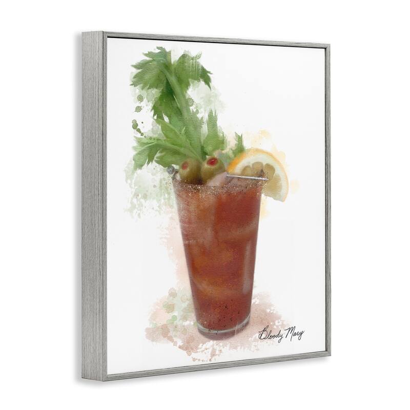 Stupell Modern Bloody Mary Framed Giclee Art Design By Matthew Piotrowicz