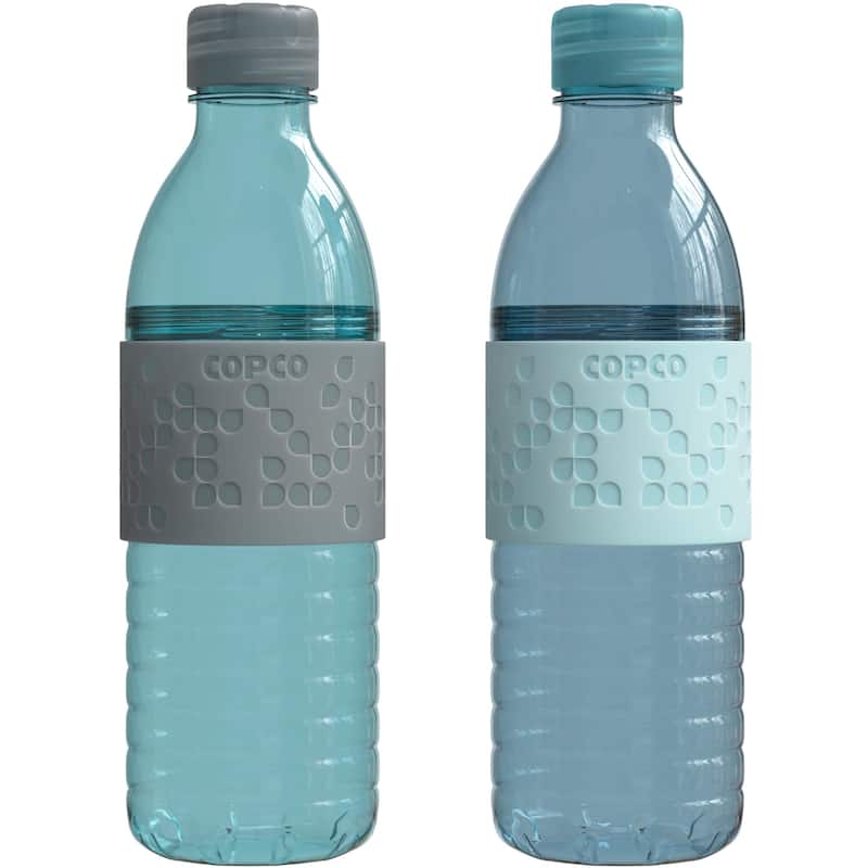 Copco Hydra Tritan Water Bottle Set of 2 BPA Free - Blue/Gray