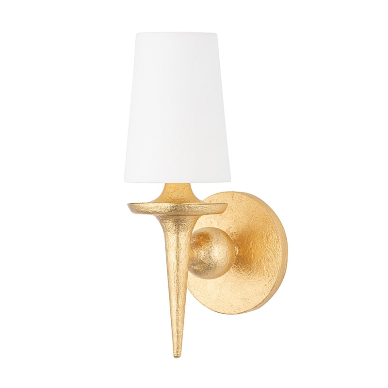 Torch - 1 Light Wall Sconce - White Shade