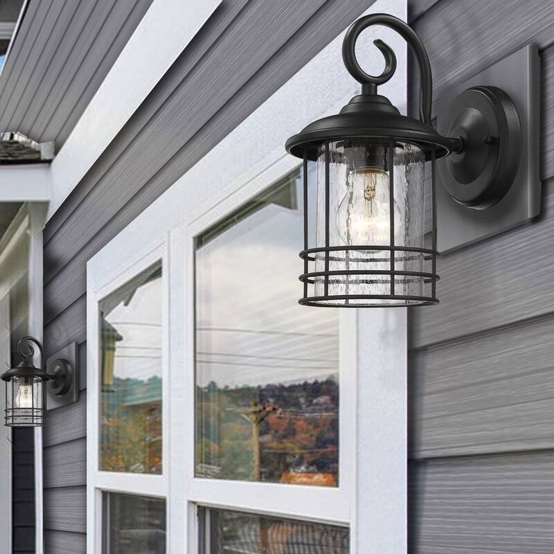 Flora 1 Light Transitional Outdoor Wall Lantern Set of 2