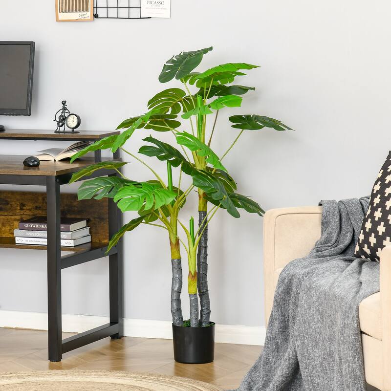 4FT Artificial Monstera Tree, Faux Decorative Plant in Nursery Pot