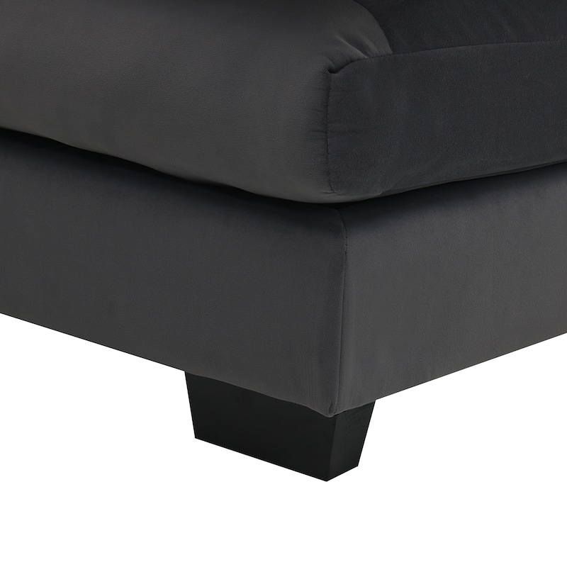 110" U-Shaped Velvet Sectional Sofa with 6-Seat Modular Sleeper and Chaise Lounge & Lumbar Pillows (330lb/Seat Capacity)