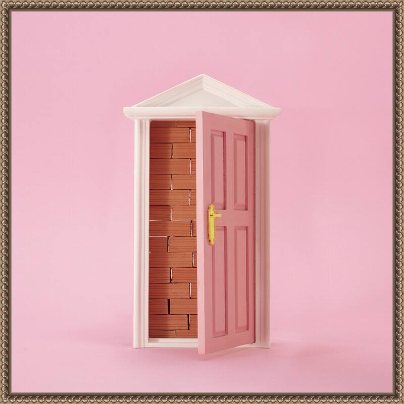 Brick Wall by Julia Ramiro Framed Canvas Wall Art Print